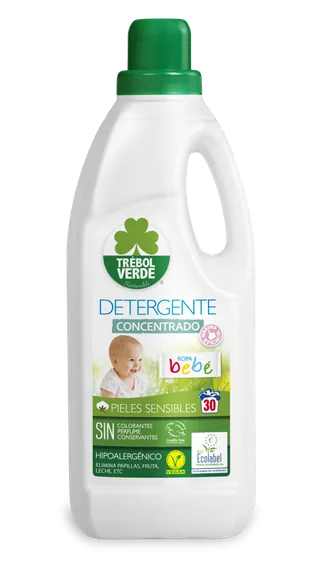 DETERGENTE DE ROPA DE BEBE ECO 1.5 LT BOTELLA - TREBOL VERDE (LIMPIEZA ECO)