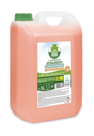 LIMPIADOR QUITAGRASAS ECO 5 LT GARRAFA - TREBOL VERDE (LIMPIEZA ECO)