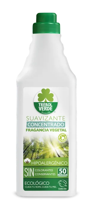 SUAVIZANTE VEGETAL ECO 1 LT BOTELLA - TREBOL VERDE (LIMPIEZA ECO)