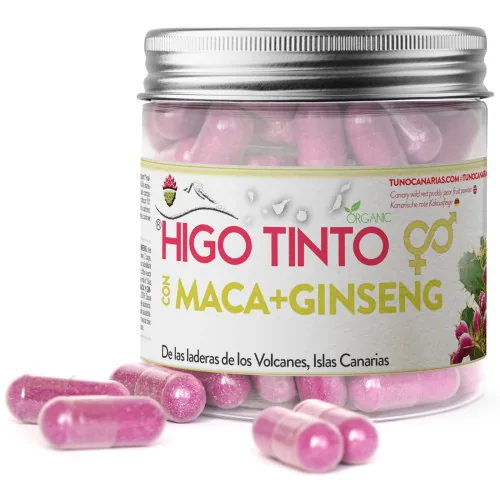 CAPS. DE HIGO TINTO CON MACA Y GINSENG 90 GRS X90 TARRO