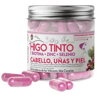 CAPS.HIGO TINTO CON BIOTINA  + ZINC + SELENIO 90 GRS X90 CAPSULAS - TUNO CANARIO